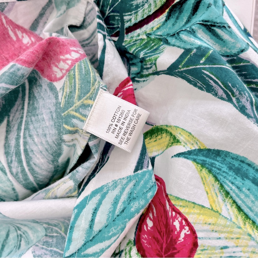 Her Destiny Multicolor Tropical Floral Bird 100% Cotton Pocketed Skirt, Size M - Picture 5 of 5
